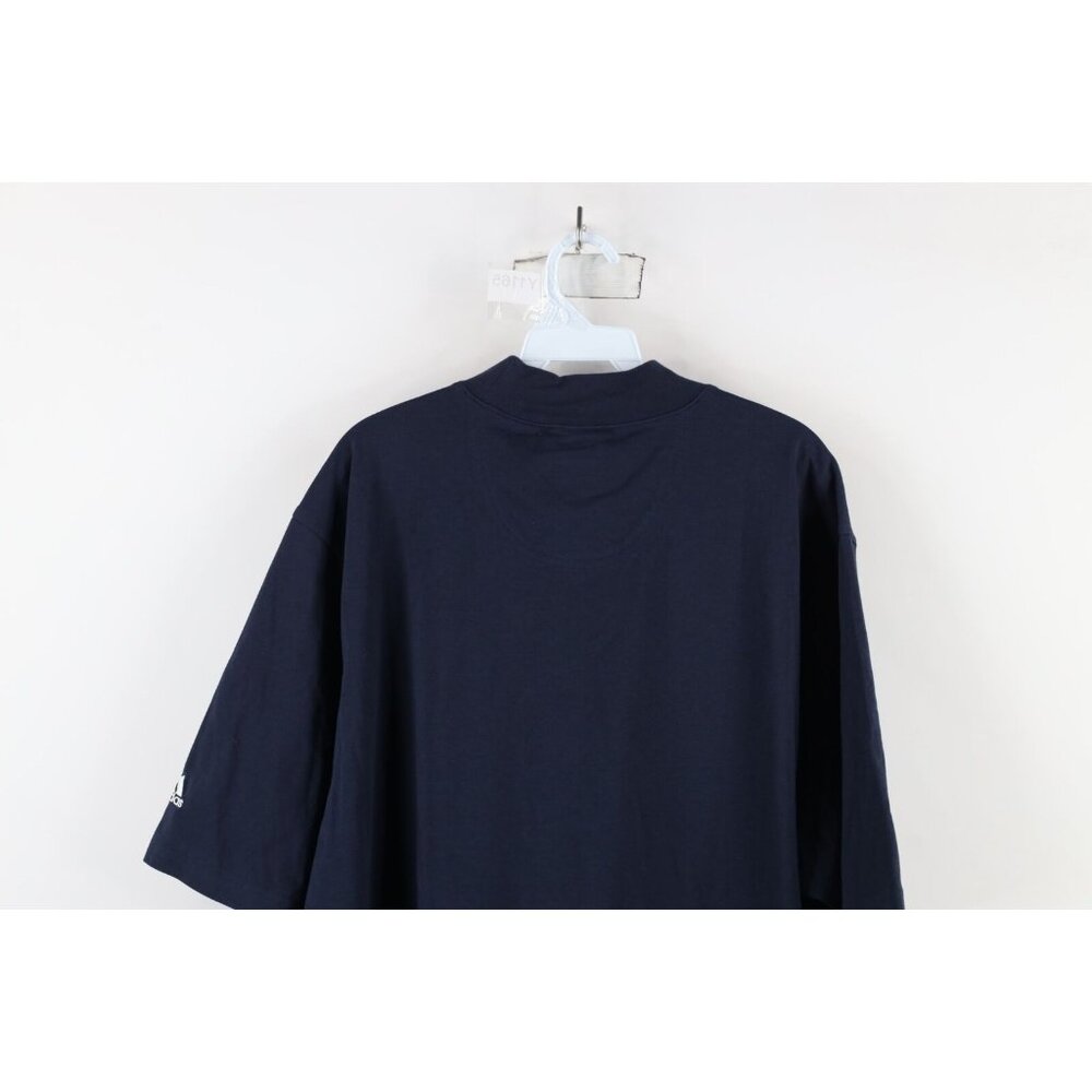 New Adidas Mens XL Team Issued University of Toledo Golf Mock Neck T-Shirt Blue - Picture 12 of 13